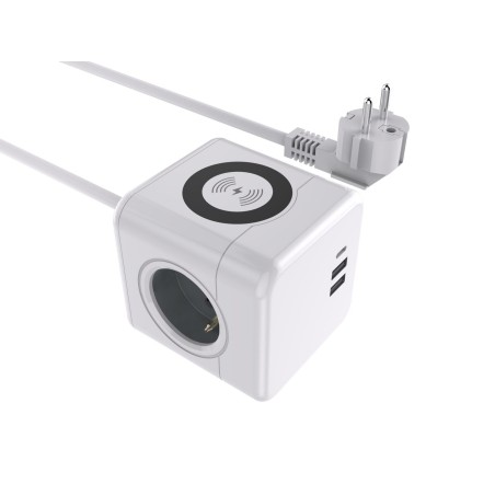 MicroConnect Power Cube with Wireless - Ultimate Convenience and Smart Charging Solution | MC-CUBE015WIC-FRANCE